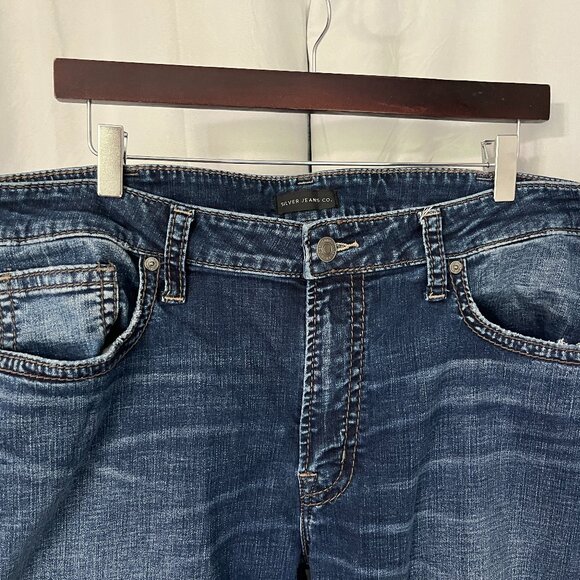 Silver Jeans Other - Silver Jean's Men's dark blue wash Craig Bootleg relaxed Blue Jeans 38 x 34 EUC